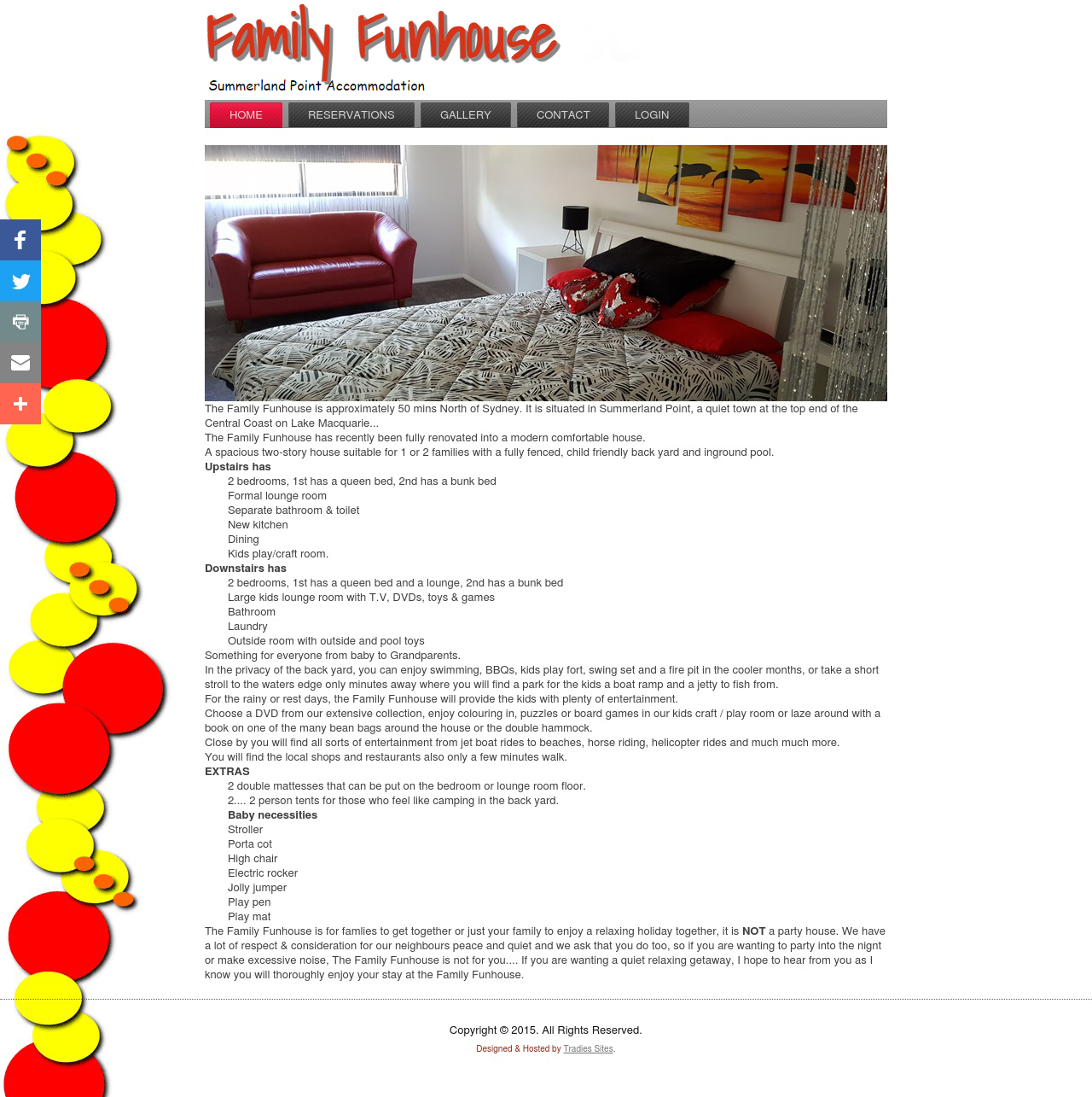 Family Funhouse Summerland Point Accommodation 
