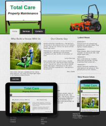 Template 2::Great template for yard maintenance, lawn mowing and tree service websites.
All templates are mobile friendly and can be modified to suit your business style.